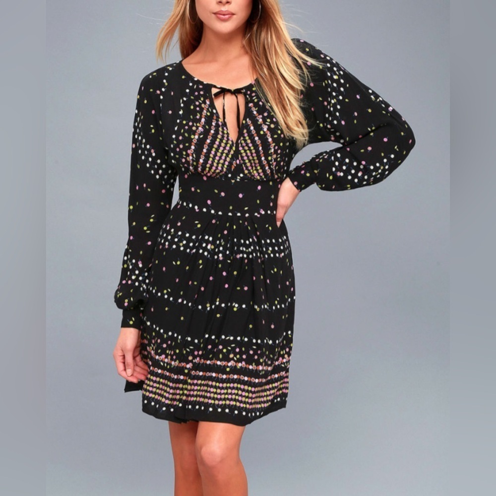 FREE PEOPLE “Coryn” mini dress in multi-color - Picture 3 of 10